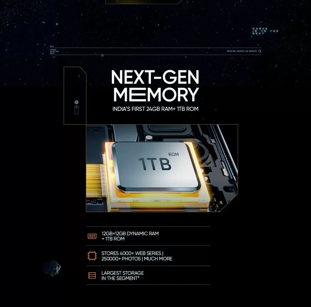 Realme Narzo 60 Pro next-gen memory