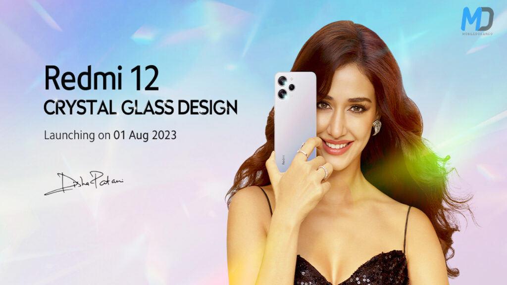 Redmi 12 "crystal glass design" poster