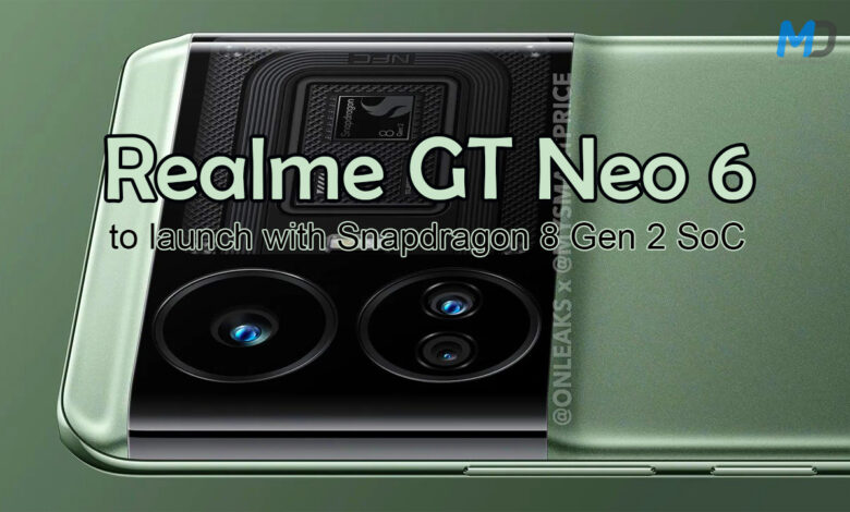 Relme GT neo 6 leaked render confirms to launch with Snapdragon 8 Gen 2