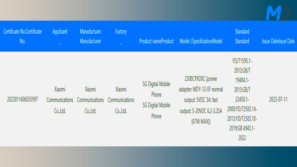Xiaomi Mix Fold 3 3C listings