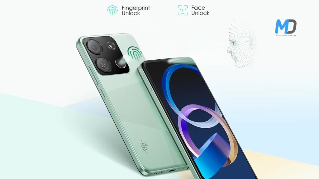 Itel A05s fingerprint and facelock