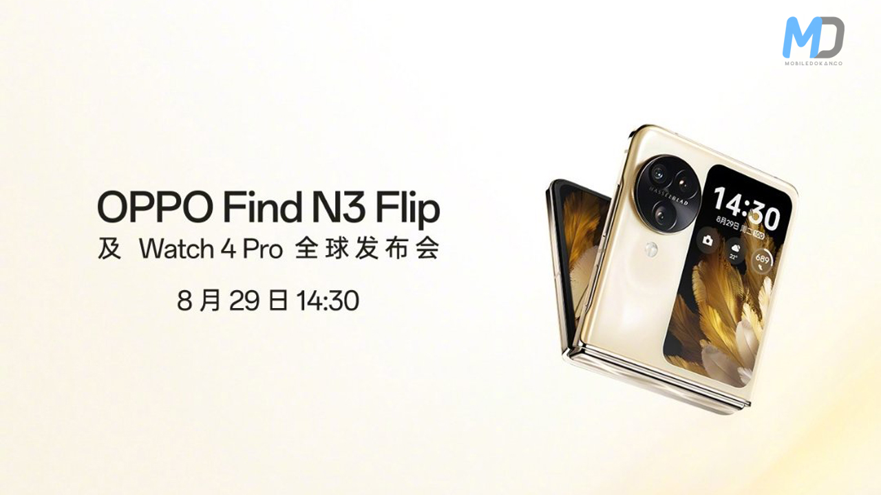 Oppo Find N3 Flip is launching on 29 August with a triple Hasselblad camera
