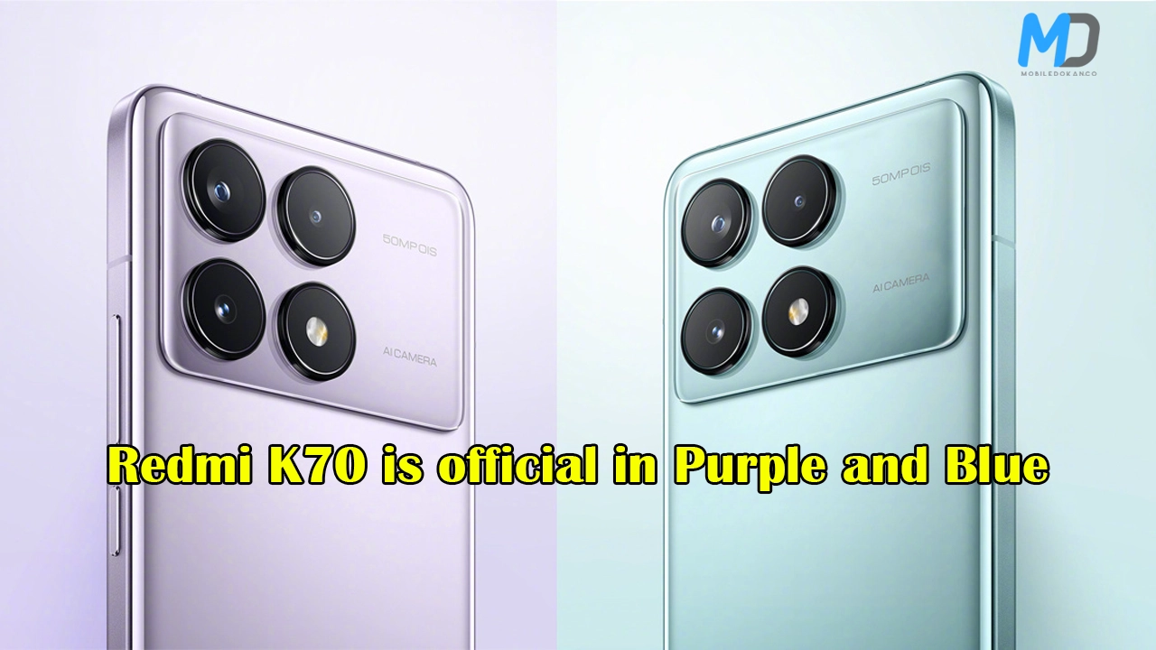 Xiaomi unveiled Redmi K70 in Purple and Blue today