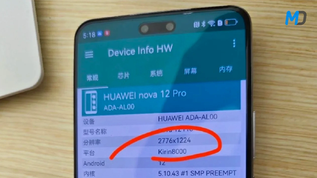 Huawei Nova 12 Ultra front design, chipset, and key specs leaked