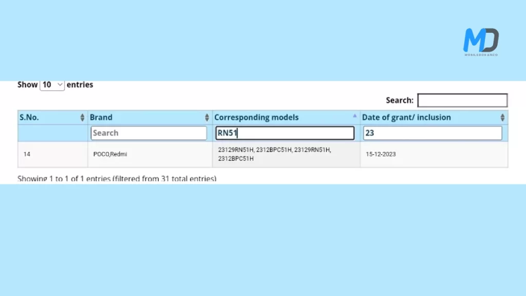 Redmi A3 BIS listing