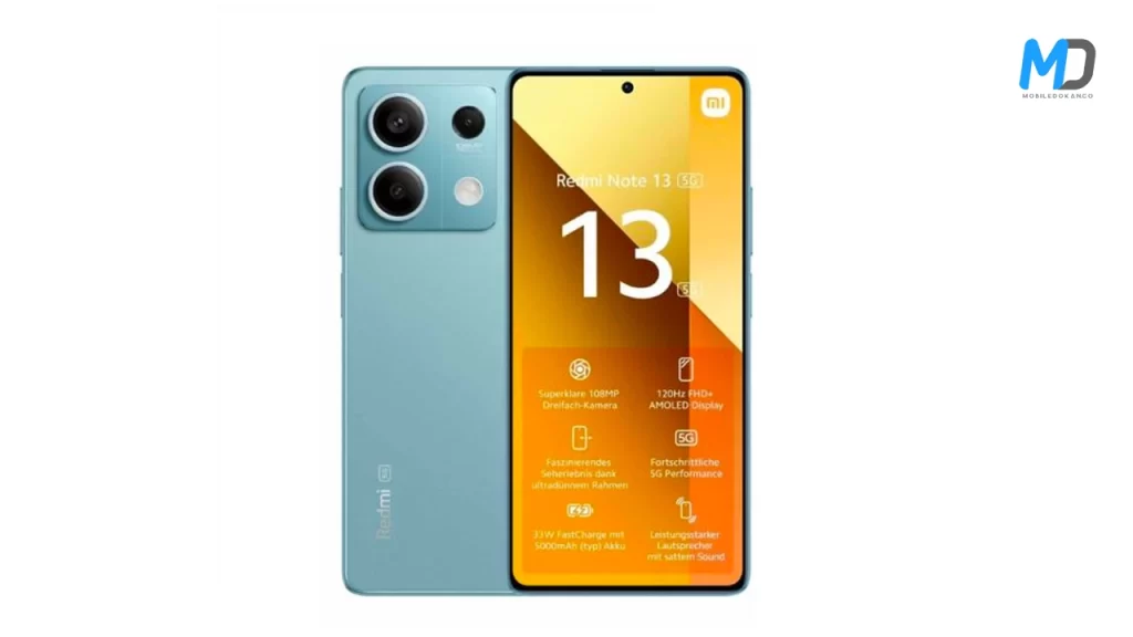 Redmi Note 13 5G renders
