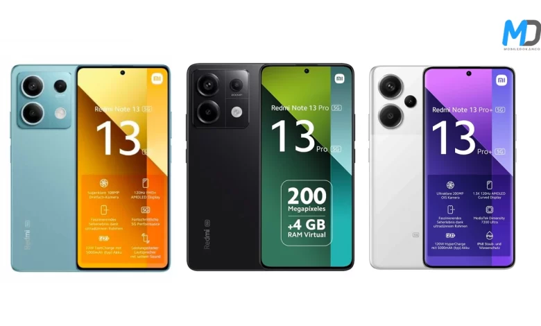 Redmi Note 13 5G series Global and Indian variant full specifications leaked