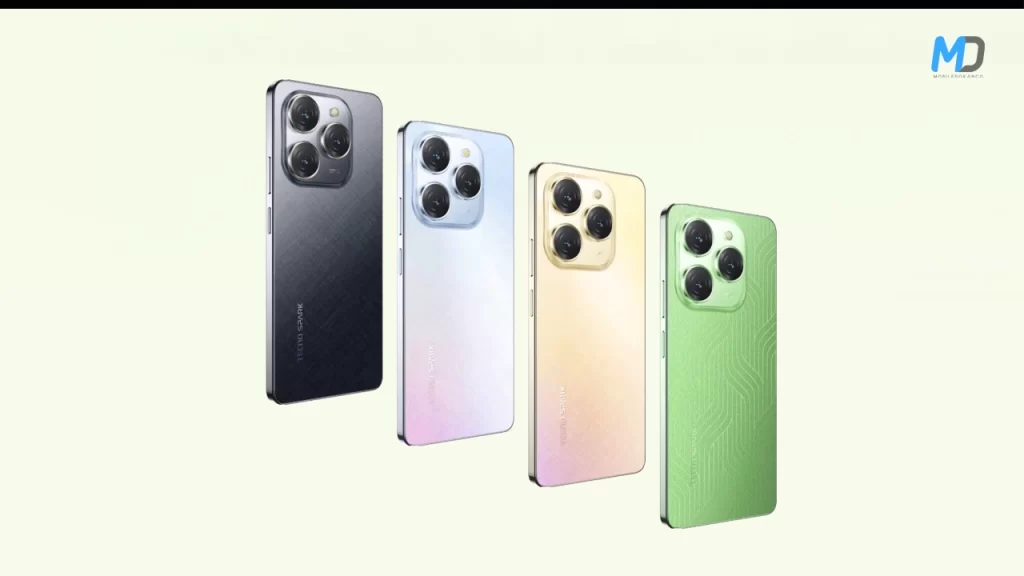 Tecno Spark 20 Pro color options