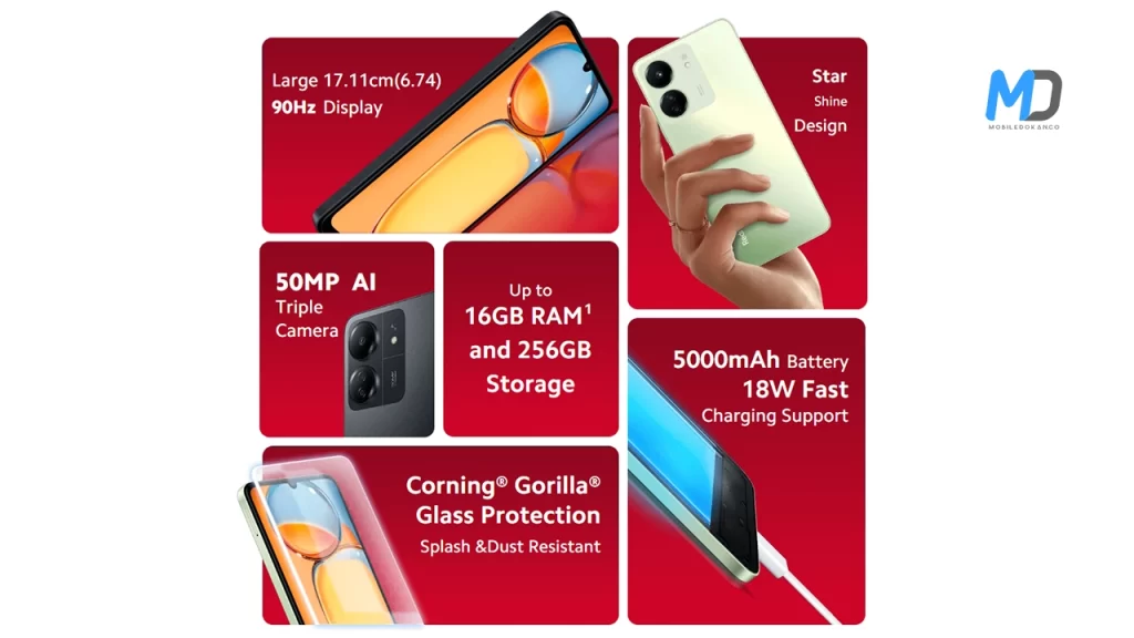 Xiaomi Redmi 13C 4G Features