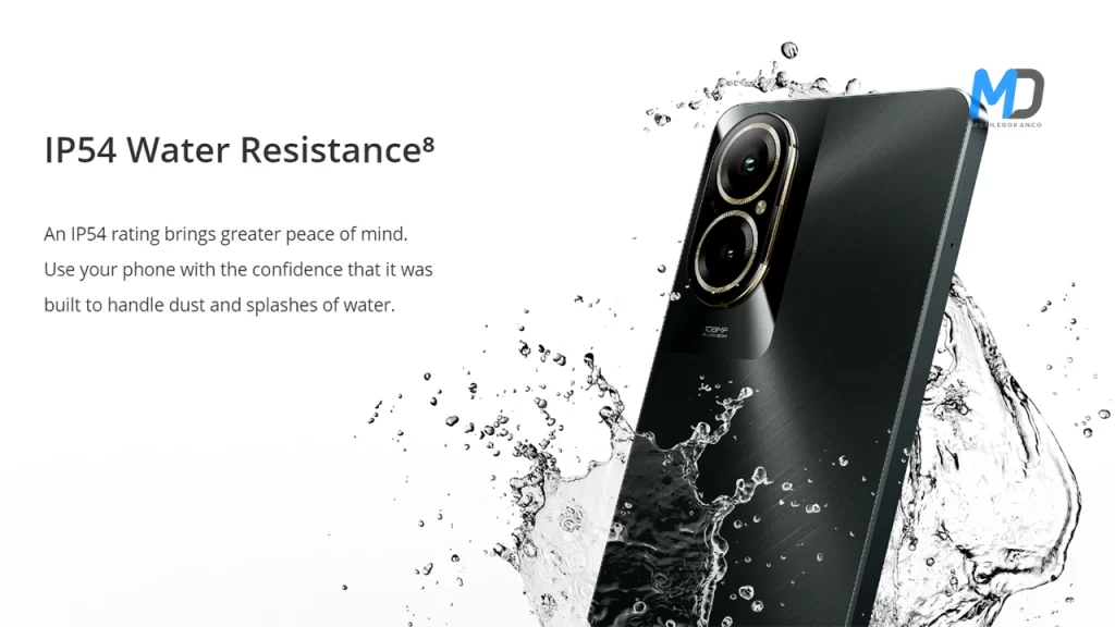 IP54 Water Resistance