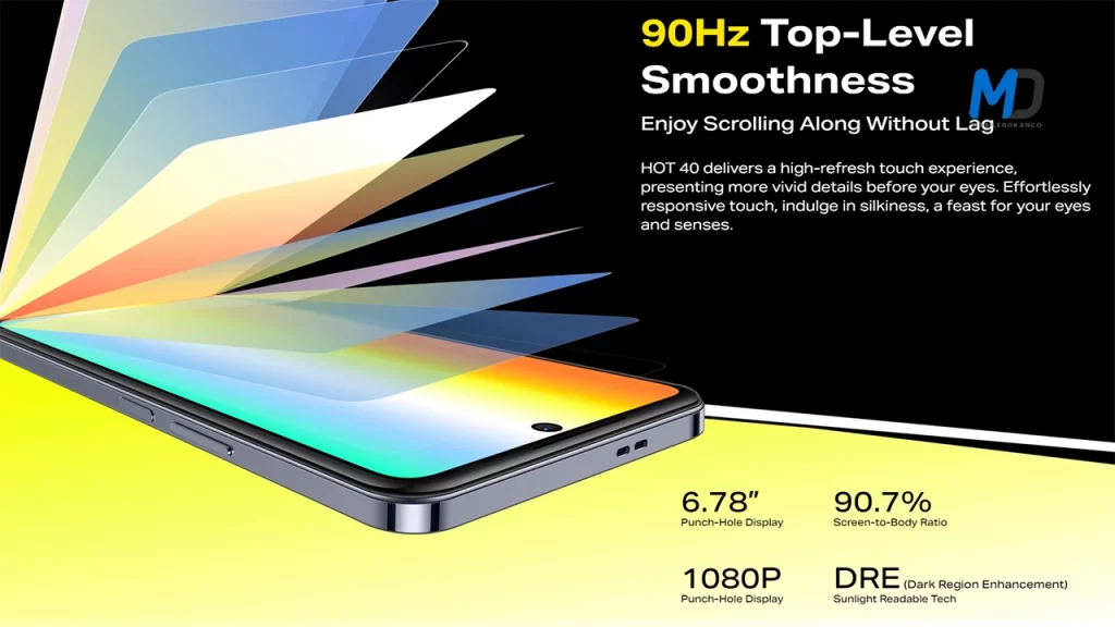 90Hz with 6.78-Inch Display
