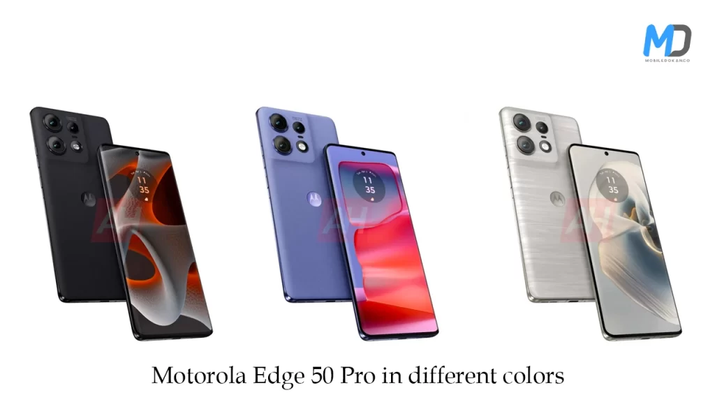 Motorola Edge 50 Pro renders in different colors
