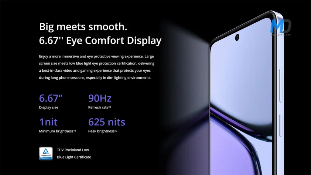 6.67-inch with 90Hz display