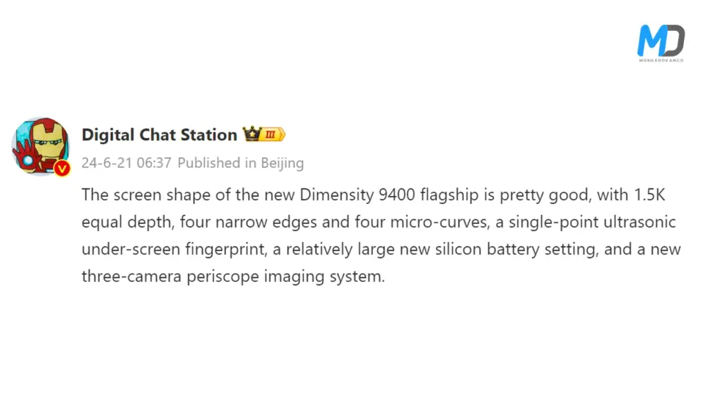 Vivo X200 Pro Digital Chat Station leaked specs