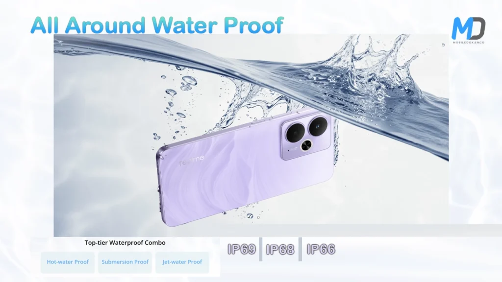 Realme 14T 5G Water Resistance and Durability