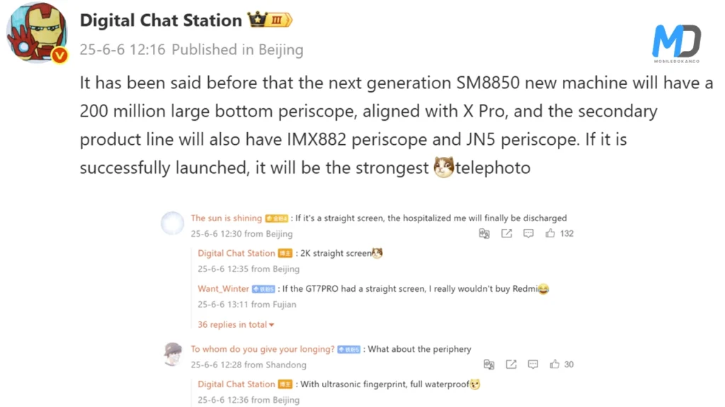 Realme GT 8 Pro leaked specifications