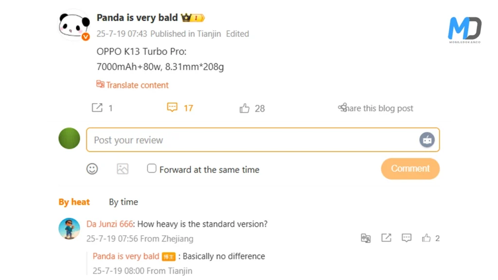 Oppo K13 Turbo Pro Display, Battery and Dimensions