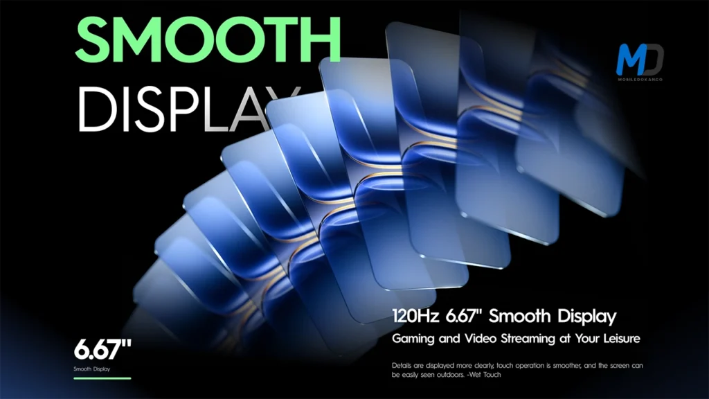6.67-inch with 120Hz refresh