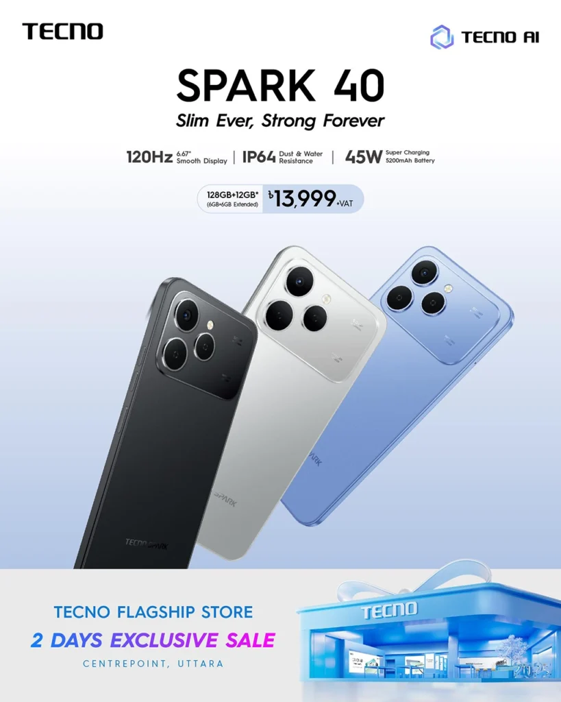 Tecno Spark 40 Launch poster