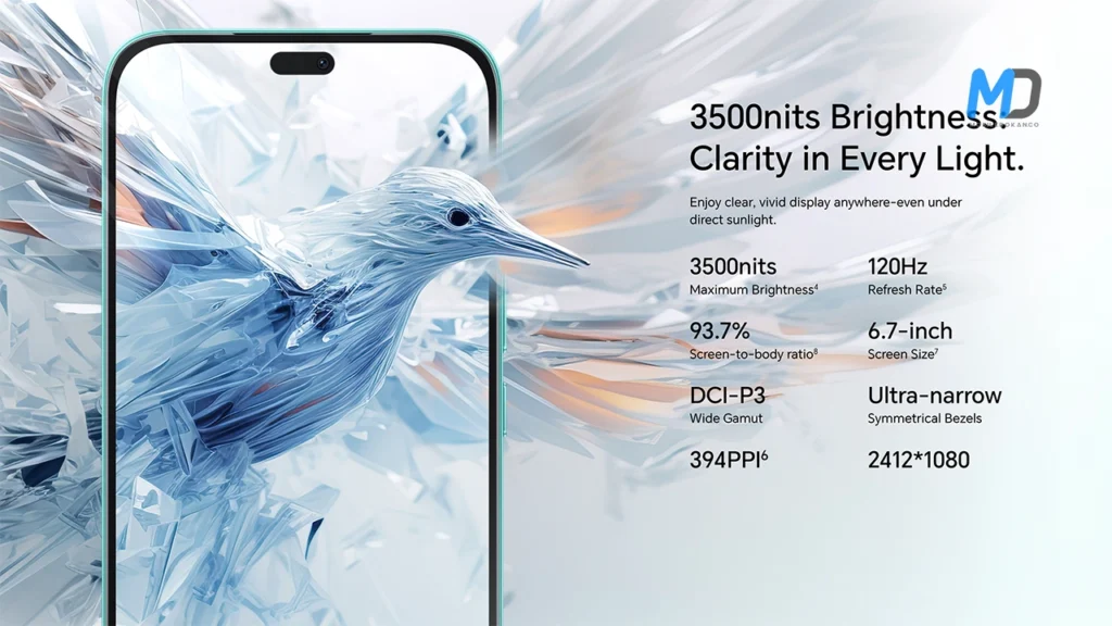 6.7-inch with 120Hz display