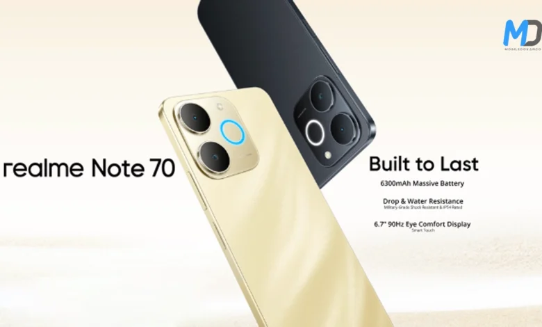 Realme Note 70 launched in Bangladesh with a 6.7" 90Hz display, and a massive 6300mAh battery
