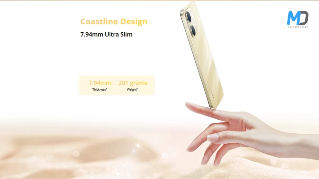 Realme Note 70 ultra slim design