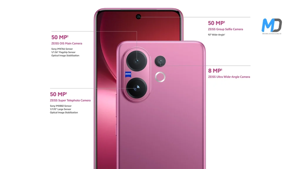 Vivo V60 5G Dual 50MP rear, 8MP selfie camera