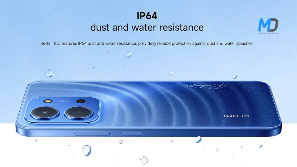 IP64 dust, water resistance