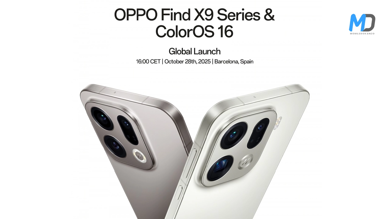 Oppo Find X9 duo global launch on 28 October, India may get it in November