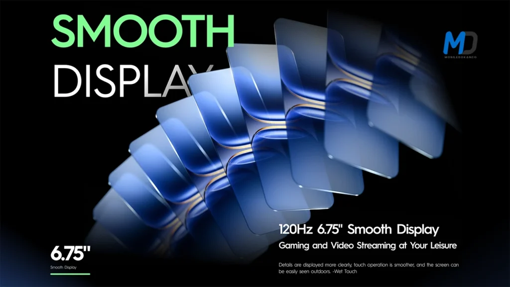 6.75-inch with 120Hz refresh