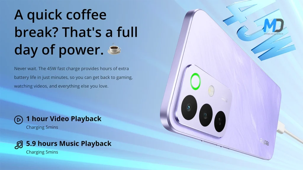 45-watt Fast Charging