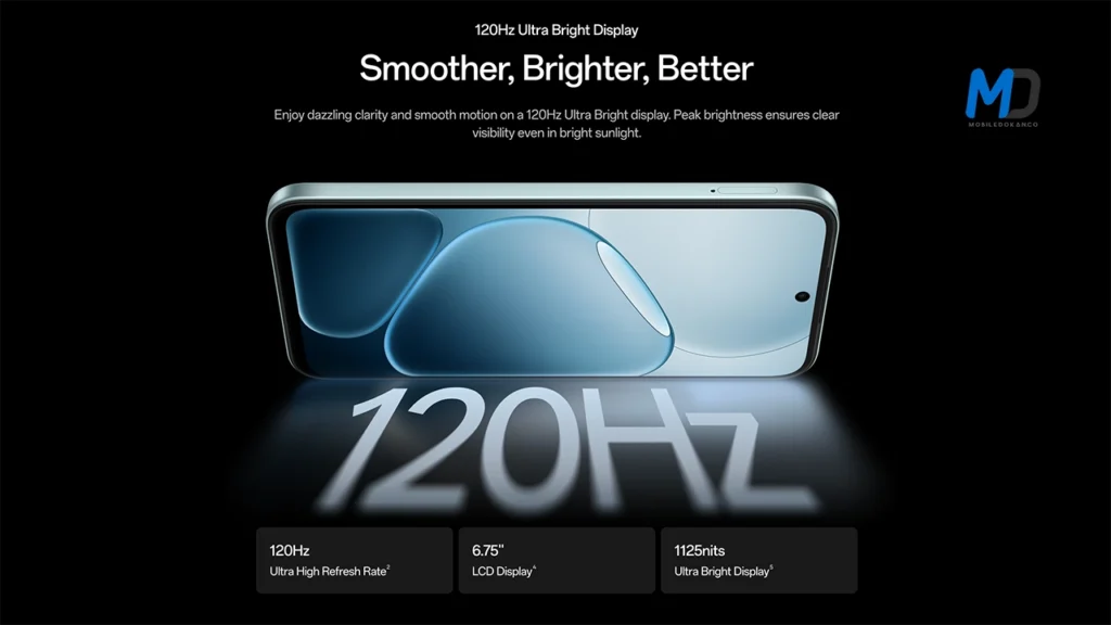 6.75-inch display, 120Hz refresh
