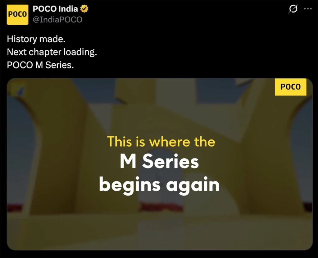POCO M Series begins again