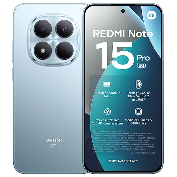 Xiaomi Redmi Note 15 Pro 5G Global Glacier Blue