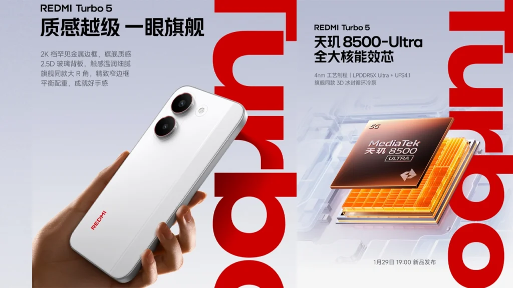 Redmi Turbo 5 teased specs 1