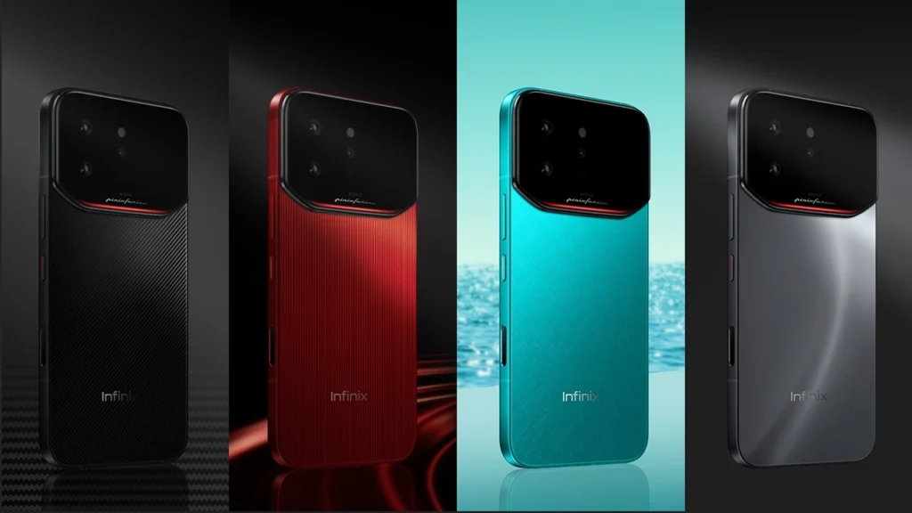 Infinix Note 60 Ultra Black, Red, Blue and Silver