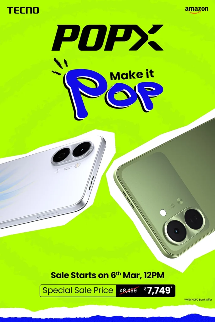 Tecno Pop X Sale Start 6th March