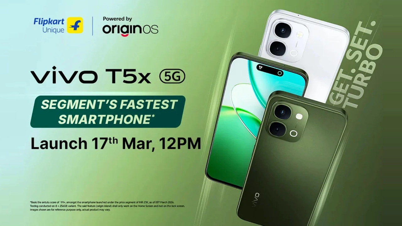 Vivo T5x 5G launching on March 17 in India with a massive 7,200mAh battery