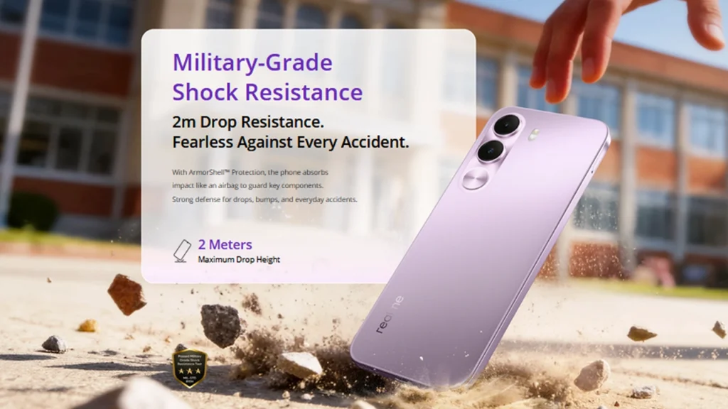 Military Grade Shock Resistance up to 2m