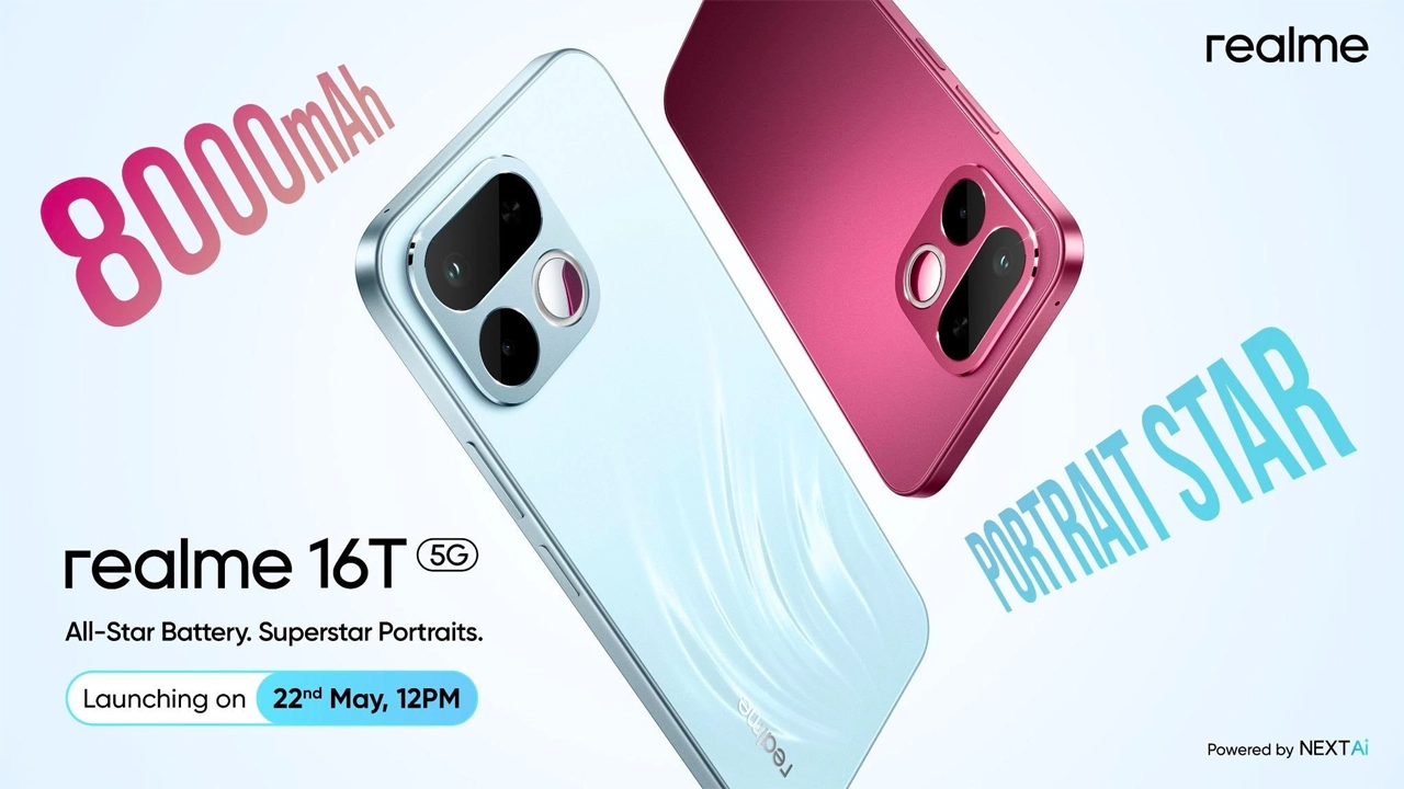 Realme 16T confirmed to launch on May 22 with massive 8,000mAh battery