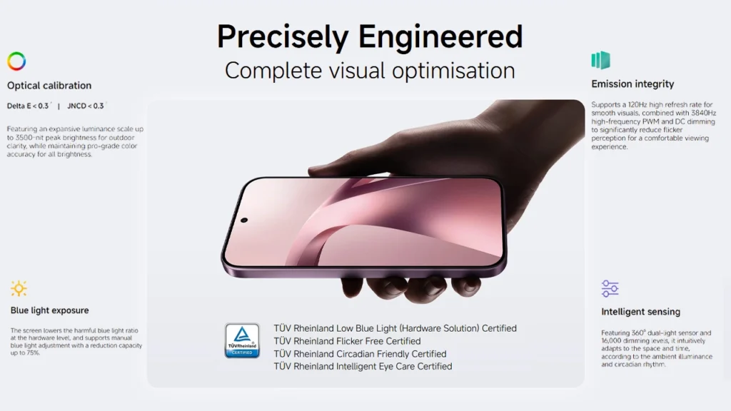 Xiaomi 17T display with precisely engineered techonology