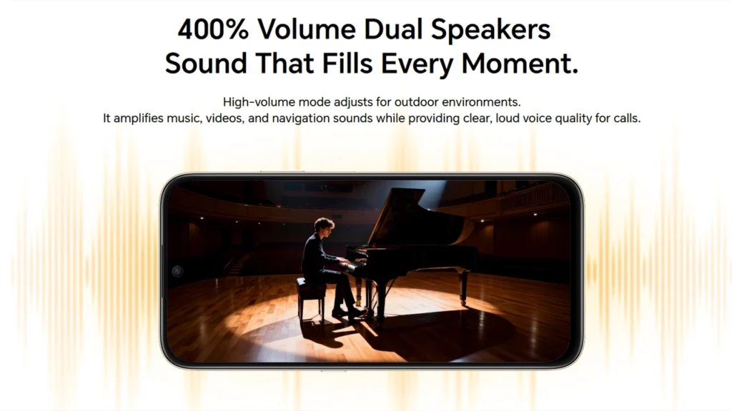 400% Volume booster in the Honor X7e Plus 5G