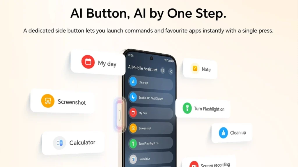 AI Button feature in Honor X7e Plus 5G