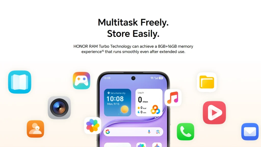 Smooth Multitasking with Honor RAM Turbo technology