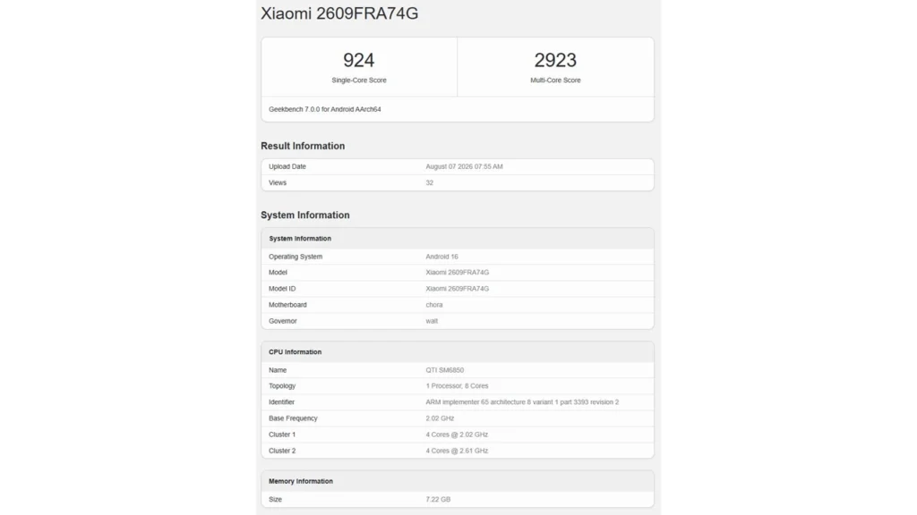 Redmi Note 17 Pro Max global chipset performance