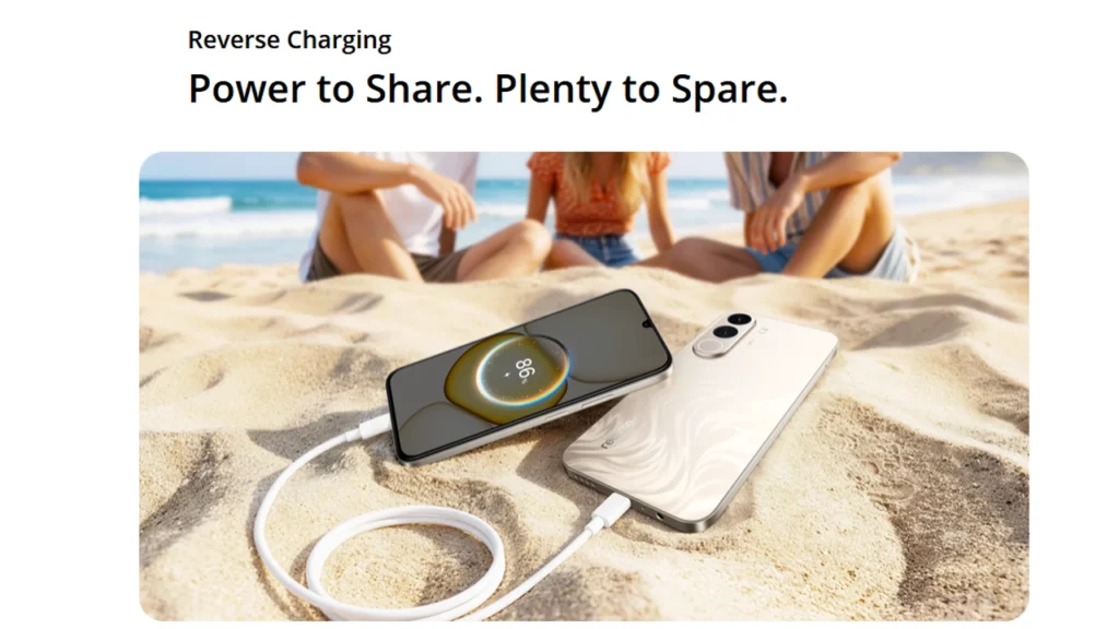 Reverse charging feature up to 6W