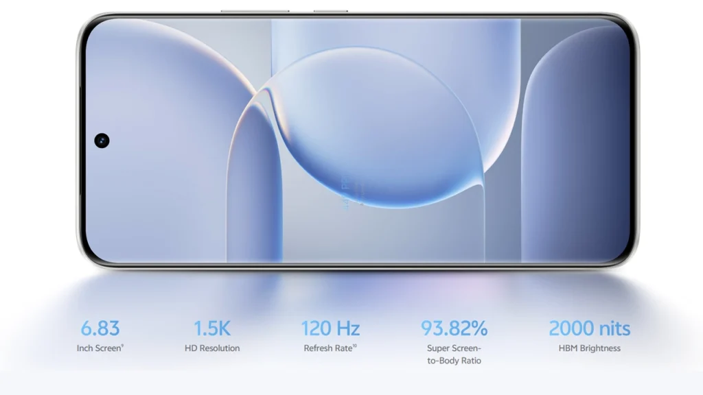 Vivo V80 Lite 120Hz AMOLED display with 1.5K resolution