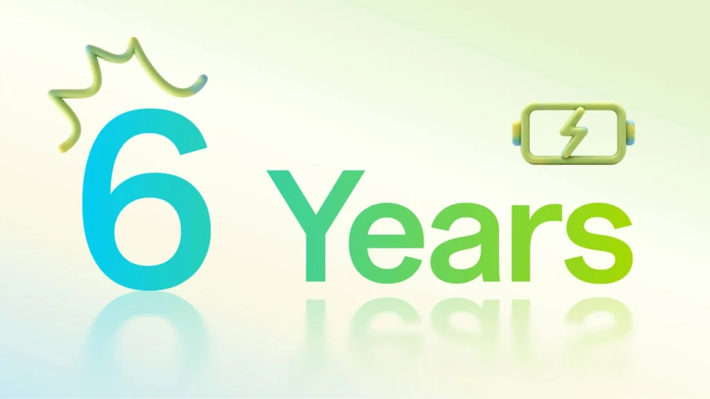 6 years of battery health