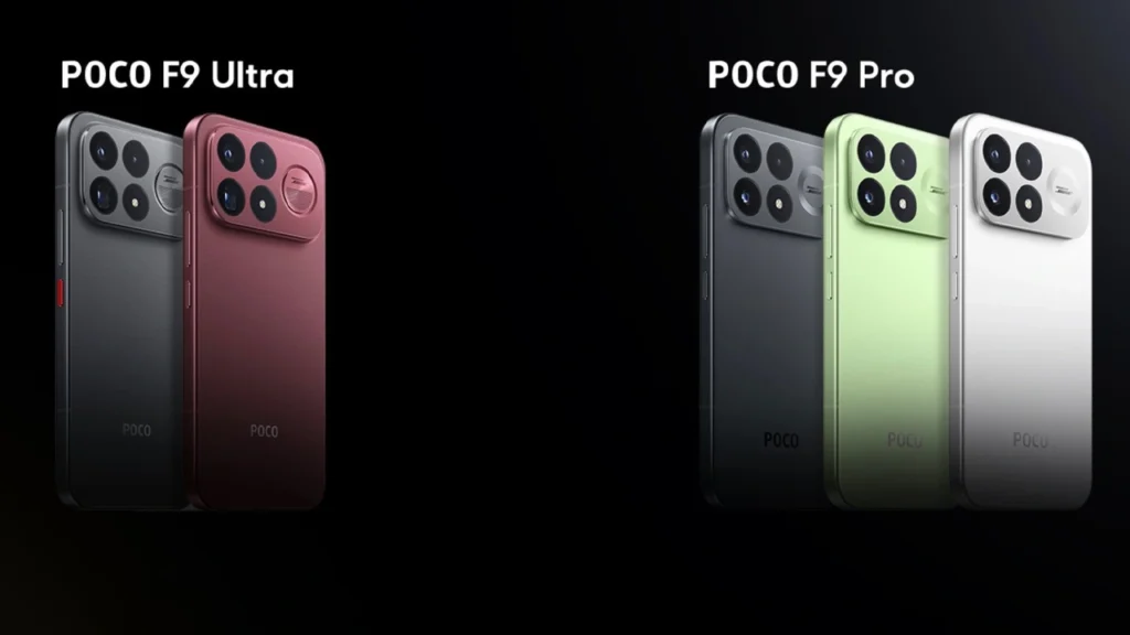 Poco F9 Pro and F9 Ultra color options