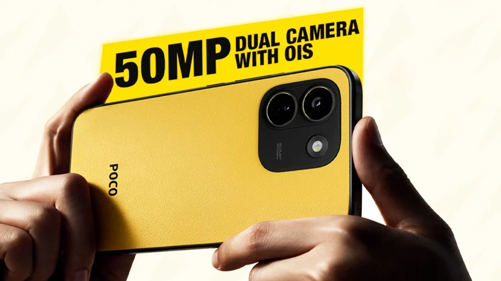 Poco X8 Power rear camera setup featuring a 50MP main camer wih OIS
